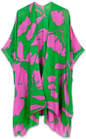 Spicy Sandia Kimonos for Women Floral Beach Cover Up Loose Swimsuit Bathing Suit Coverup Cardigan for Summer Swimwear