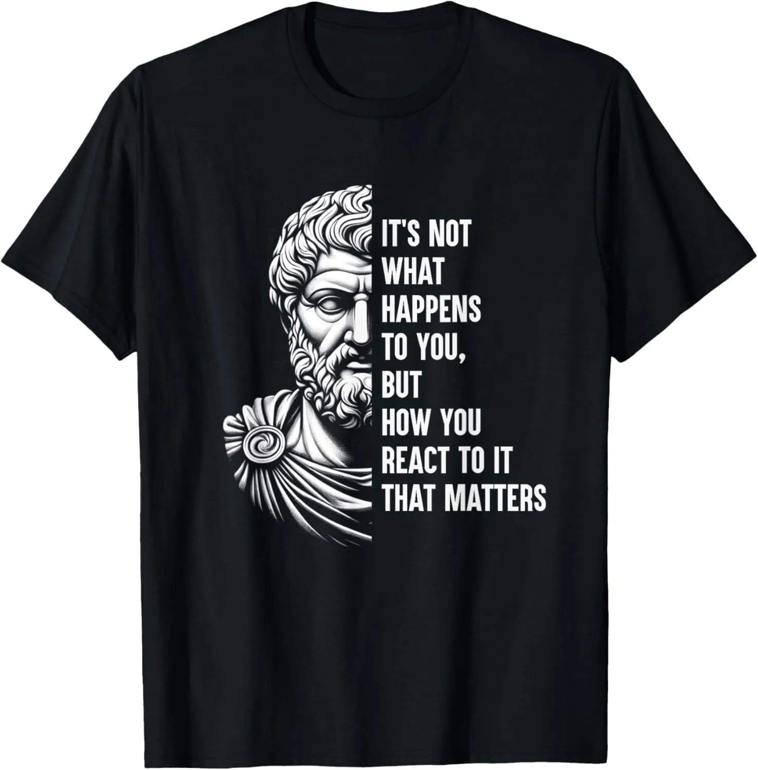 Stoic Philosopher Epictetus Shirt Greek Motivational Quote T-Shirt