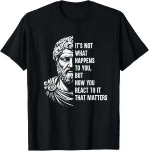 Stoic Philosopher Epictetus Shirt Greek Motivational Quote T-Shirt