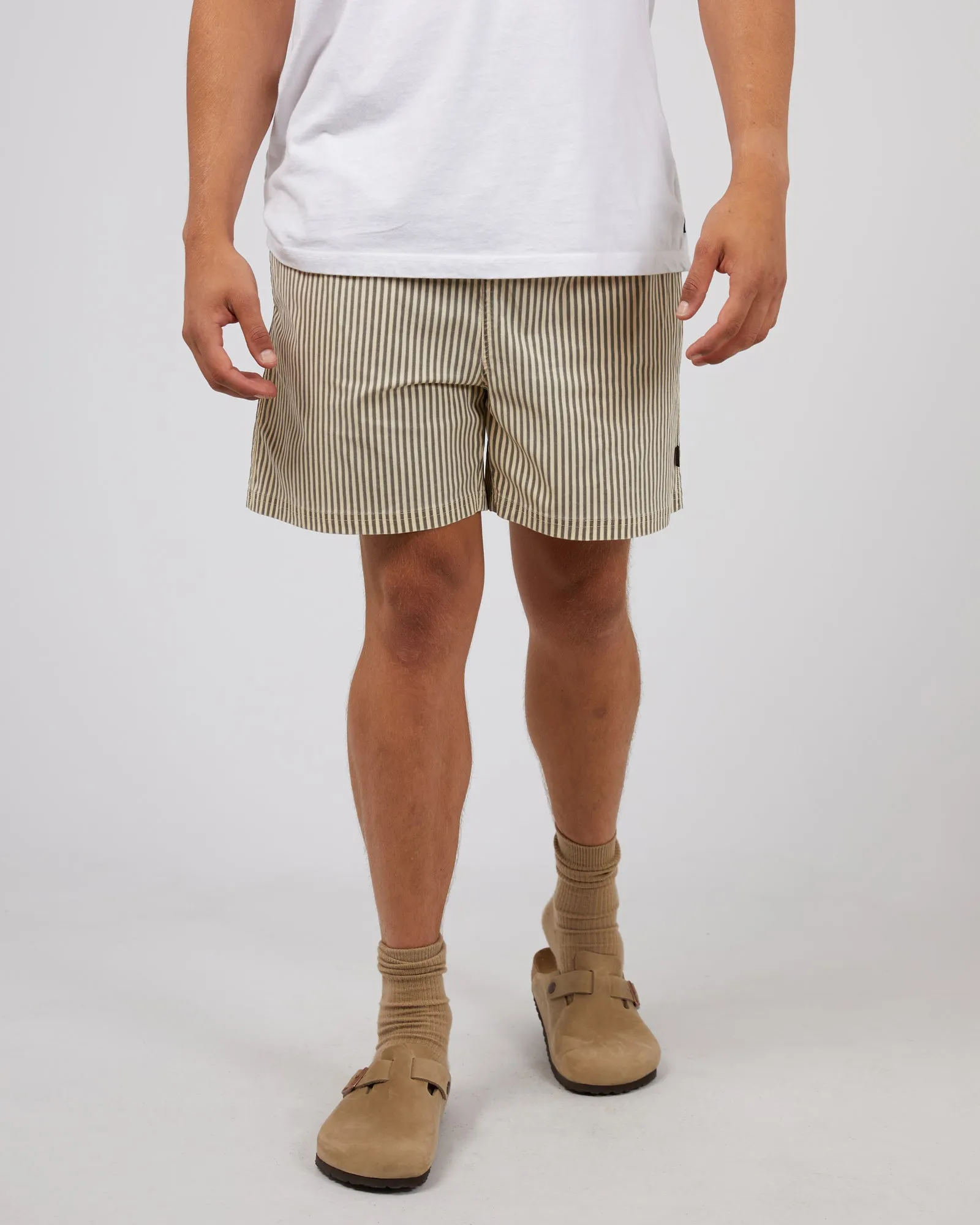 Stripe Short Tan