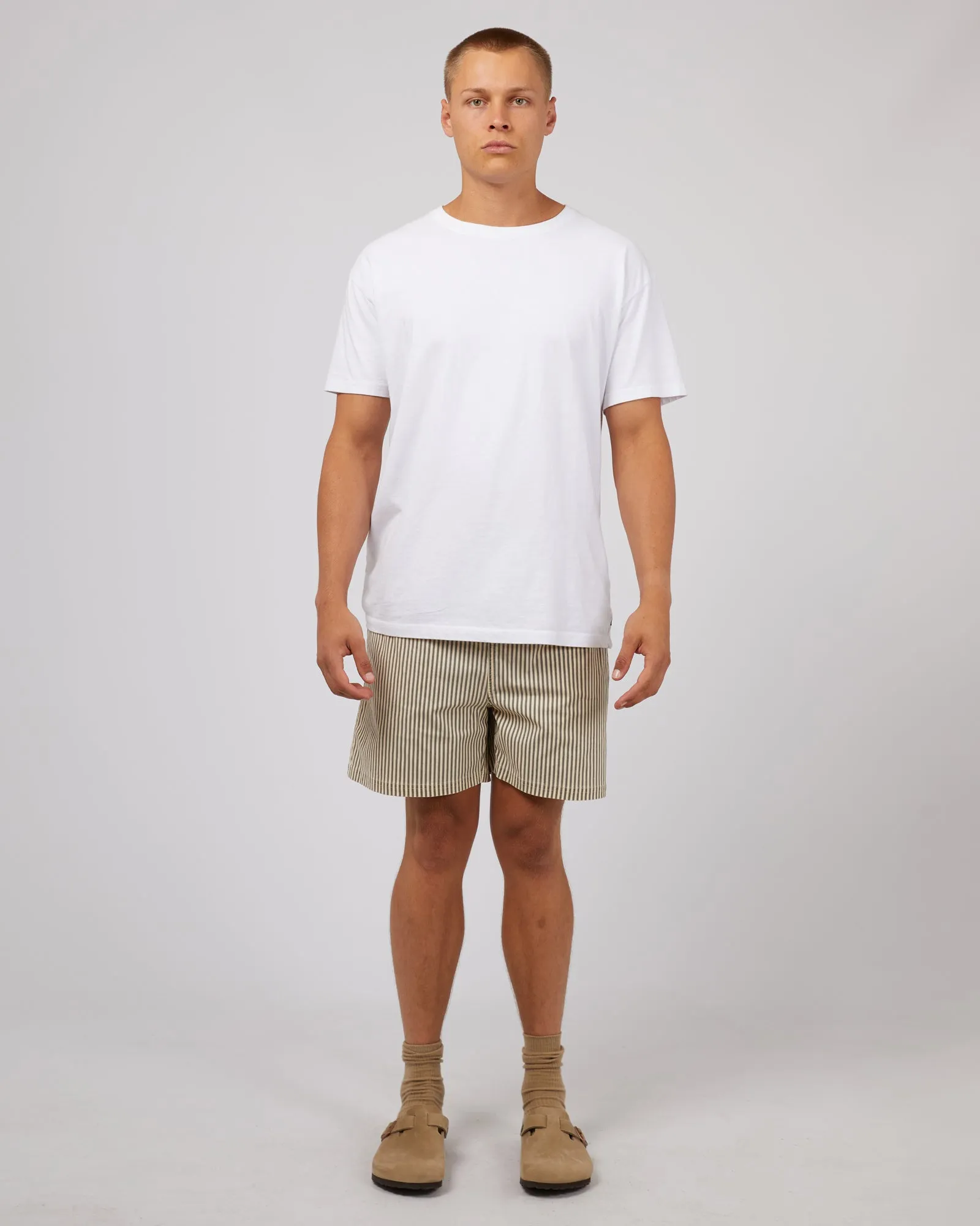 Stripe Short Tan