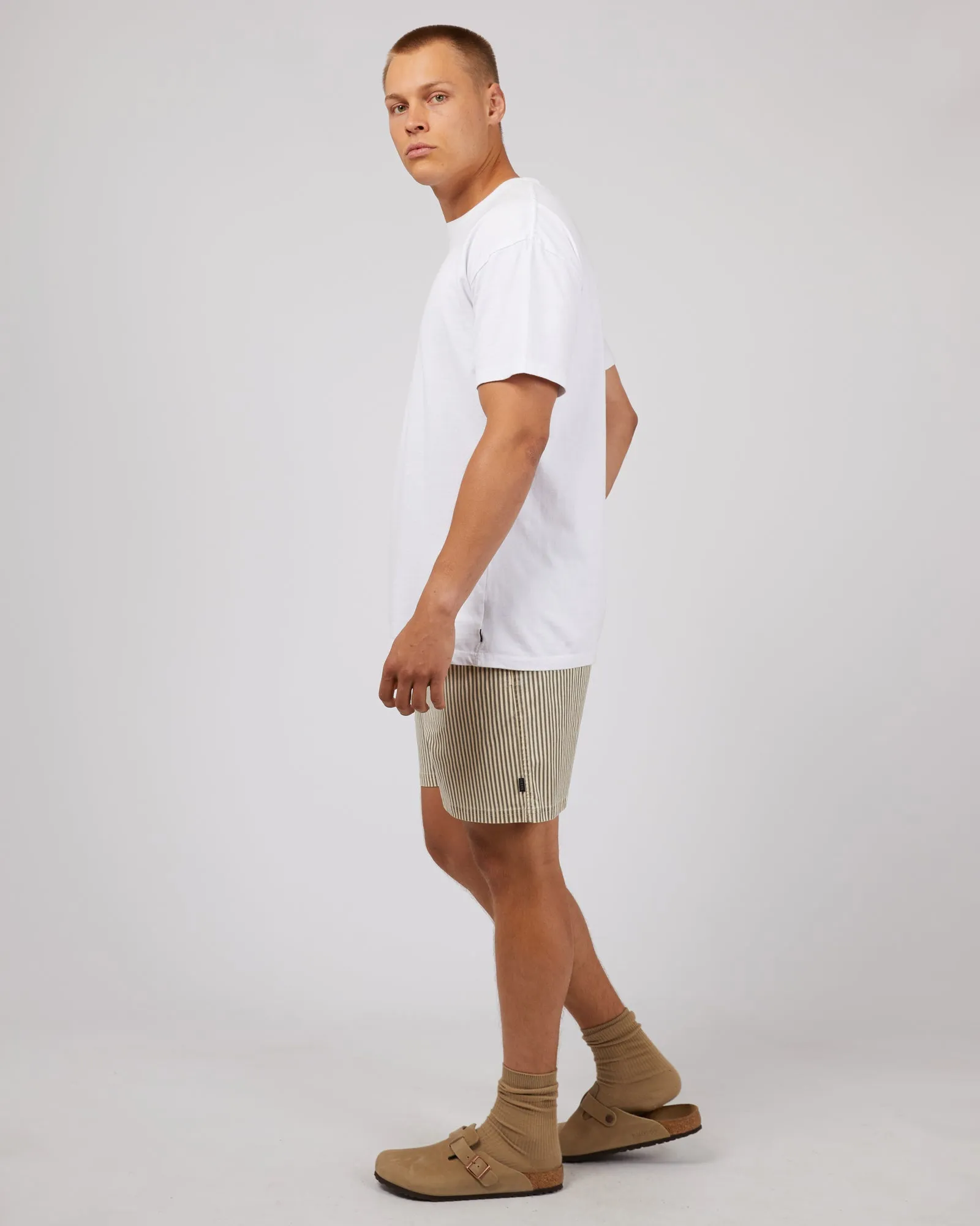 Stripe Short Tan
