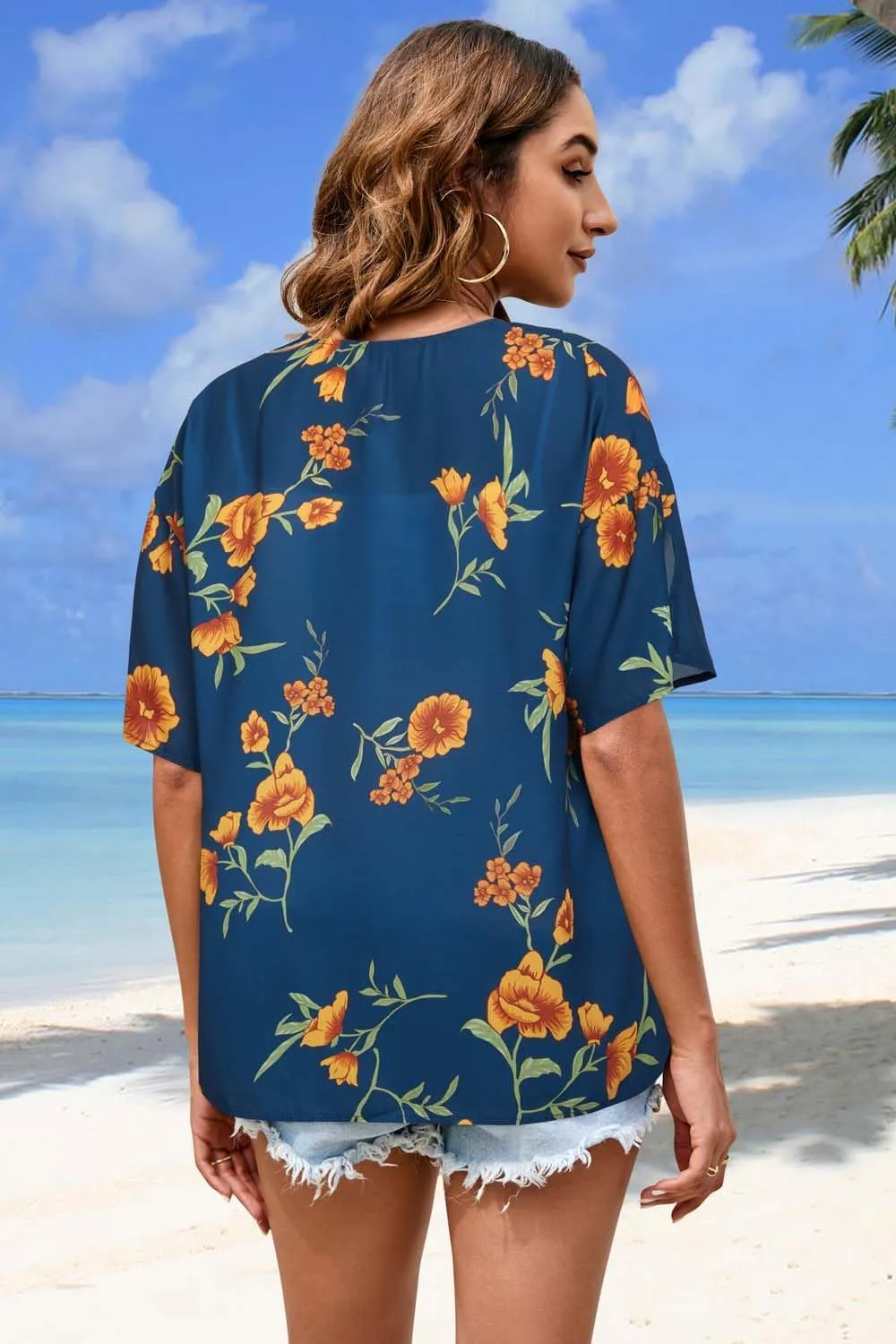 STYLEWORD Womens Lightweight Summer Cardigan Casual Short Sleeve Kimono Boho Draped Beach Cover Ups