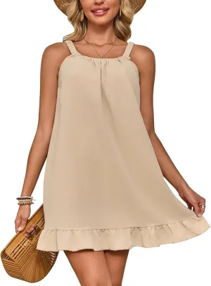 Swimsuit Coverup for Women Bathing Suit Cover Up Beach Bikini Swimwear Sleeveless Tank Dress 2025 Vacation