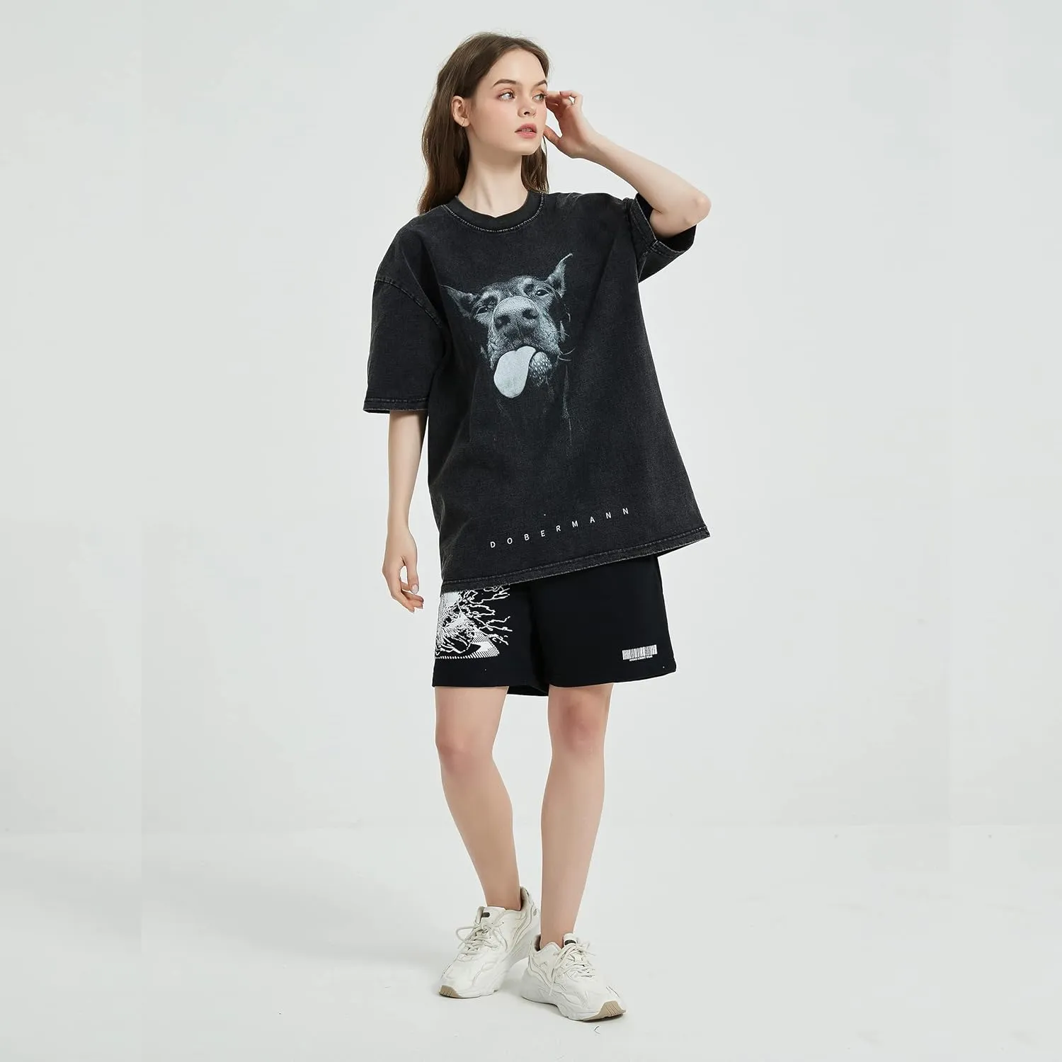 T-Shirt Streetwear Aesthetic Graphic Eyes Relaxed Tee Shirt Men Unisex