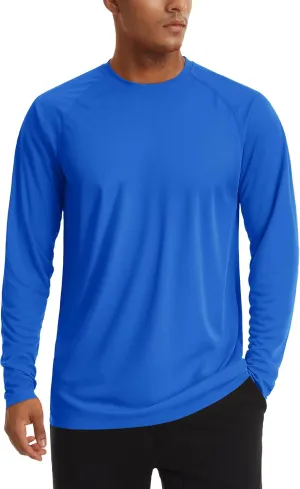 TACVASEN Men's Sun Shirt UPF 50  Long Sleeve UV Protection Lightweight Rash Guard Swim Shirt Quick Dry Fishing T-Shirt
