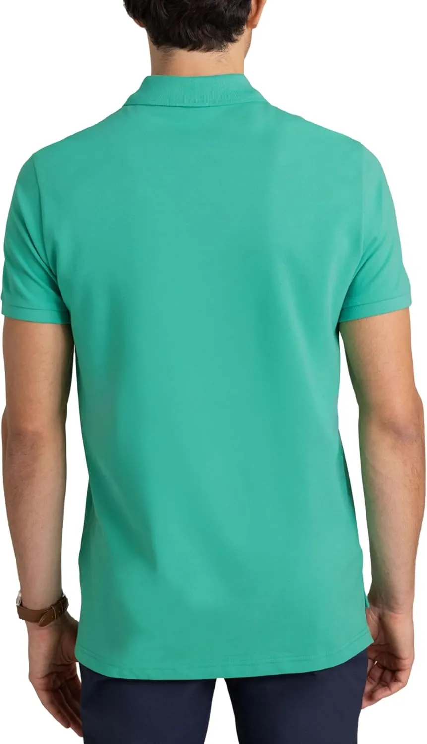 U.S. Polo Assn. Men's Classic Polo Shirt, Two-Button Closure Pique Polo Shirt, Summer Fashion Golf Shirt