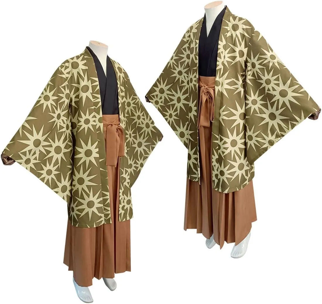 UZAIN Haganezuka Hotaru Cosplay Mask Anime Kimetsu no Yaiba Cosplay Costumes Kimono Outfit Uniform With Cloak Halloween