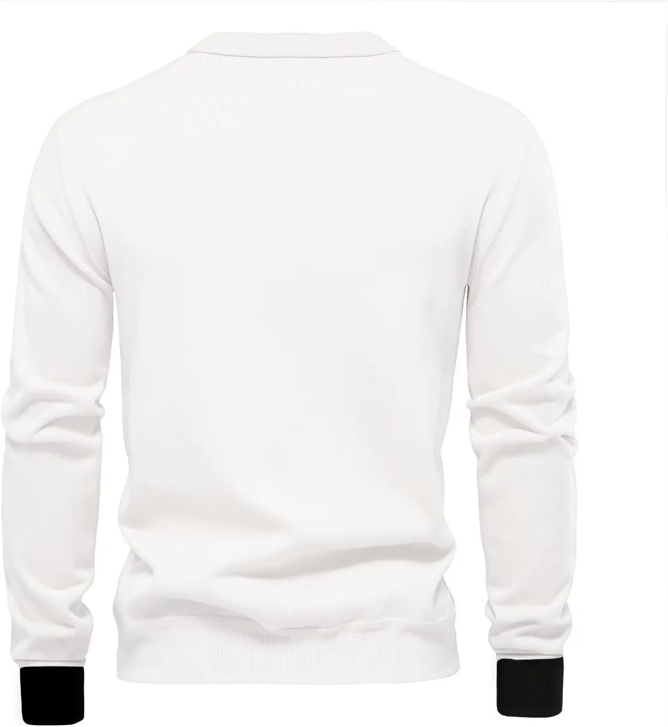 V Neck Sweaters Cardigan Men's Long Sleeve Top Button Down Shirt Father Office Fall Tops 2025 Clothes