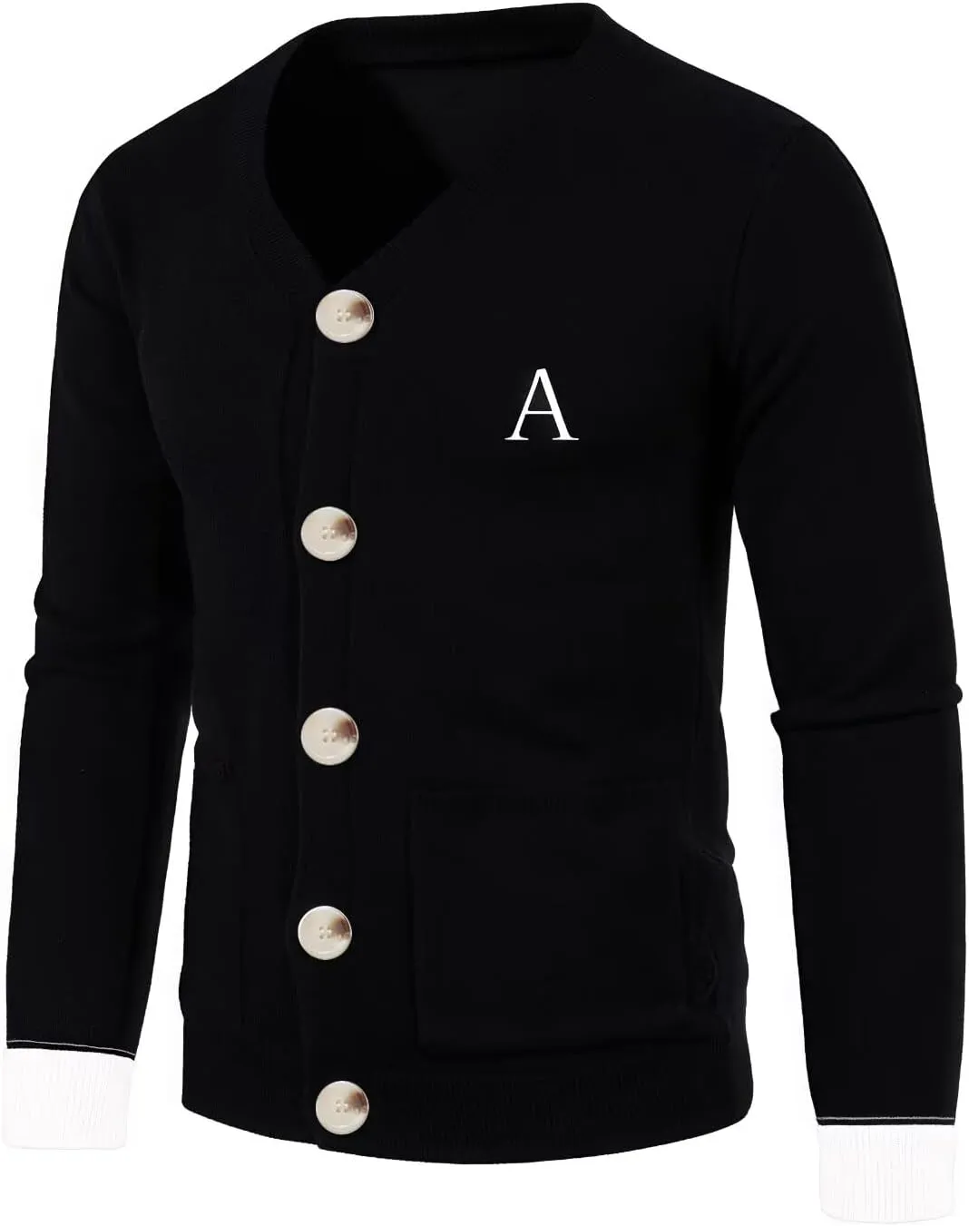 V Neck Sweaters Cardigan Men's Long Sleeve Top Button Down Shirt Father Office Fall Tops 2025 Clothes