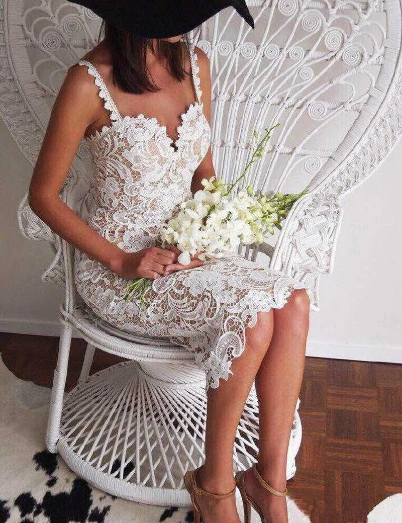 VenusFox White/ Black Sexy Sleeveless Lace Party dress