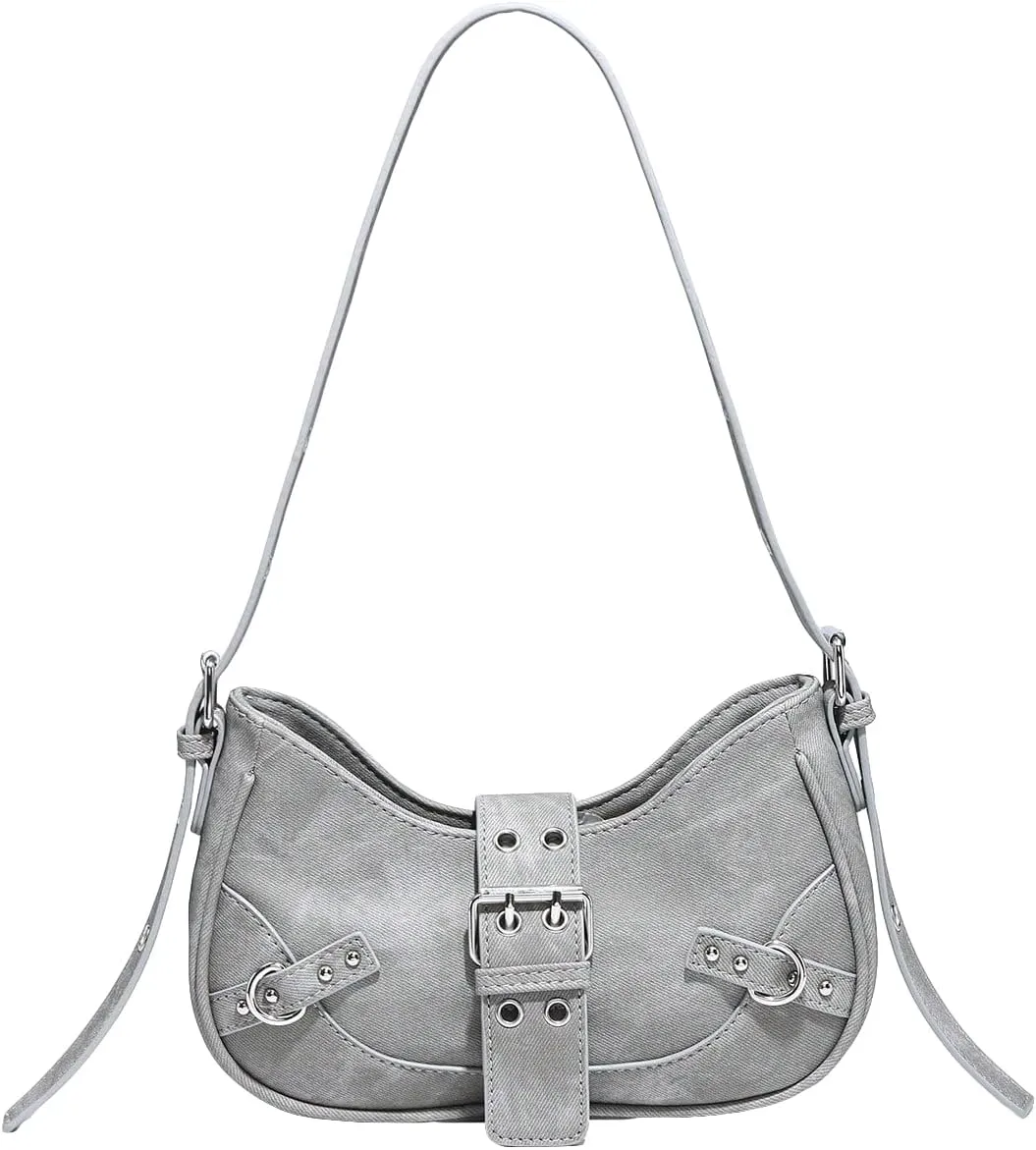 Verdusa Women's Pleated Hobo Shoulder Bag PU Leather Clutch Handbag