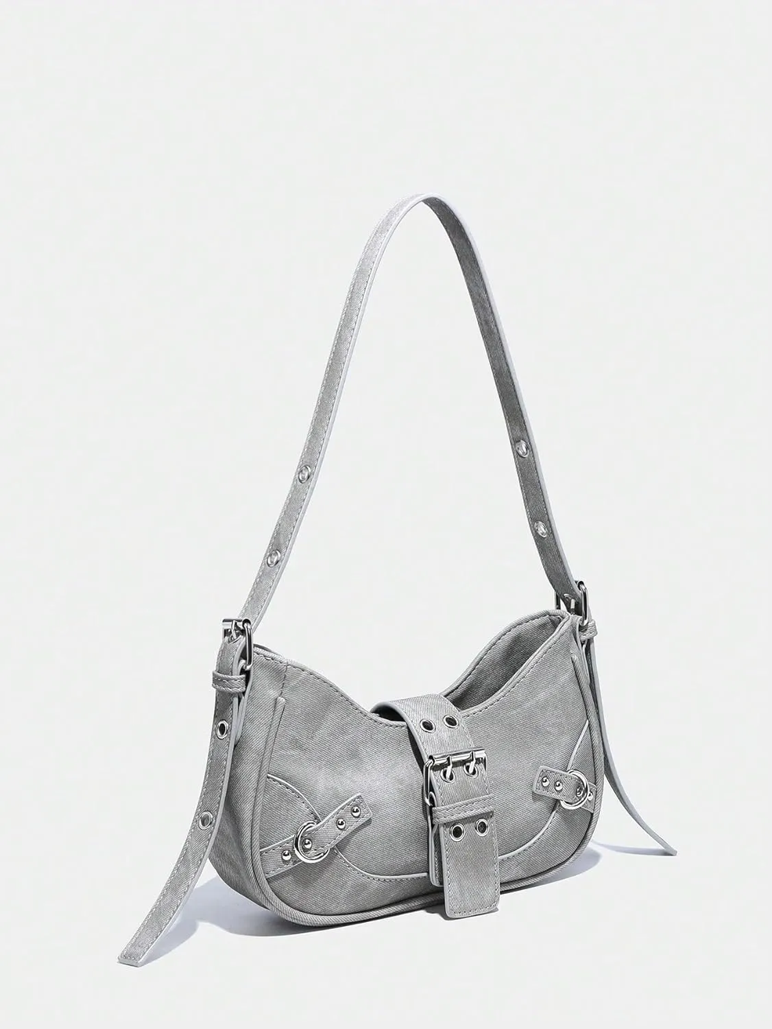 Verdusa Women's Pleated Hobo Shoulder Bag PU Leather Clutch Handbag