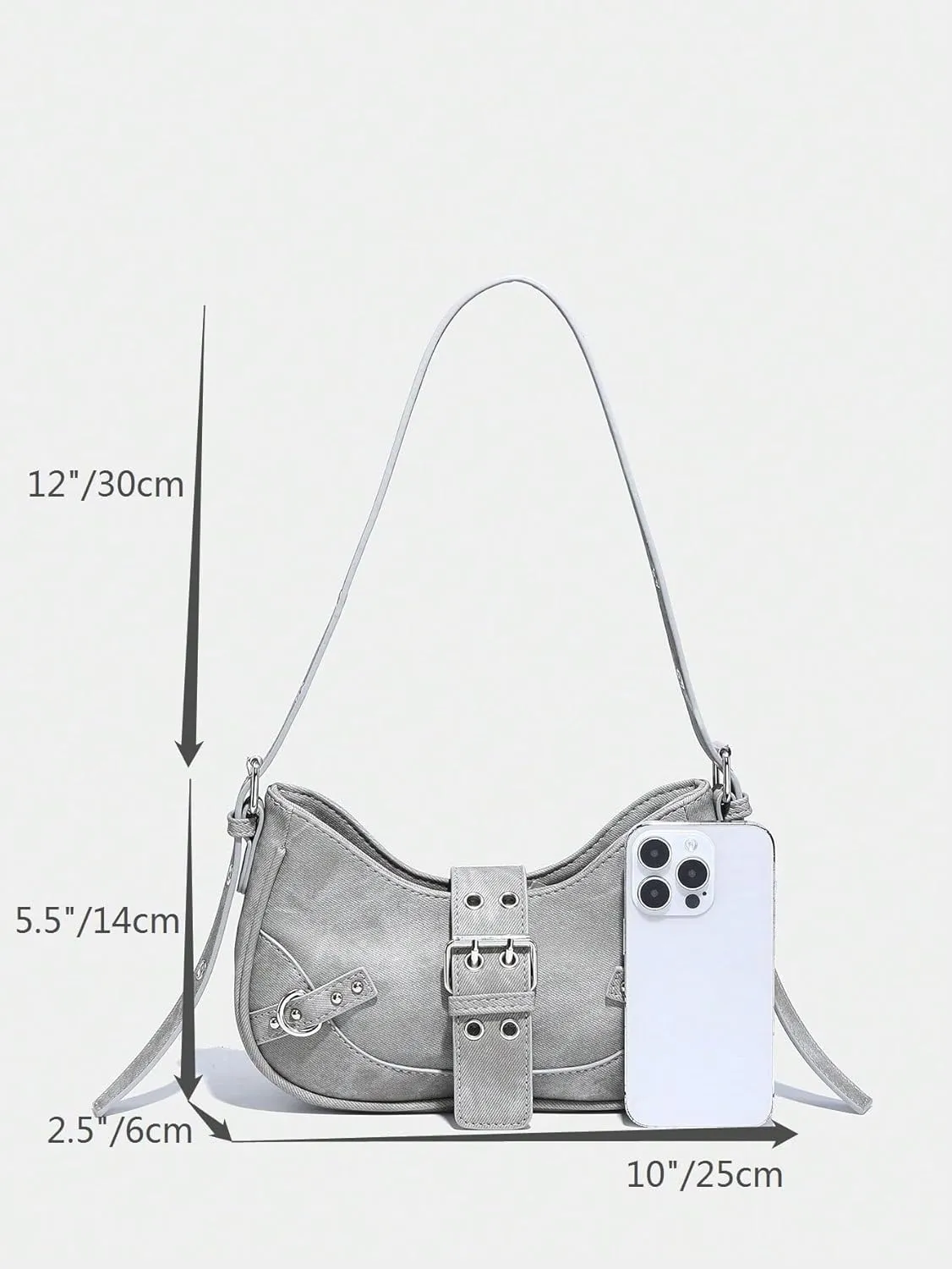 Verdusa Women's Pleated Hobo Shoulder Bag PU Leather Clutch Handbag