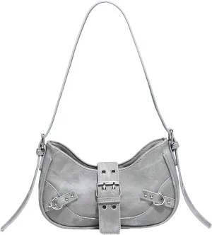 Verdusa Women's Pleated Hobo Shoulder Bag PU Leather Clutch Handbag