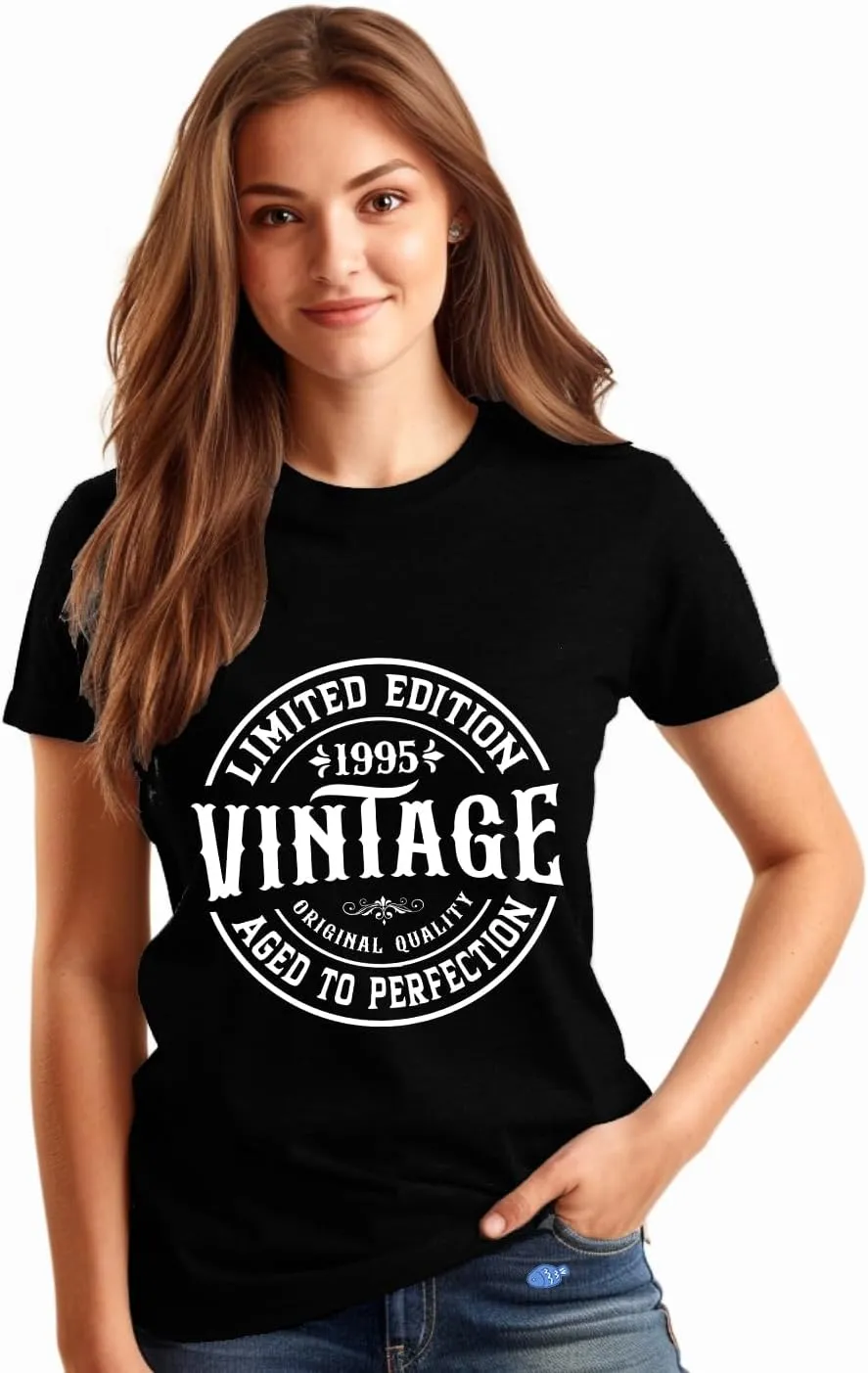 Vintage 1995 T-Shirt for Women 30th Birthday Party Shirt Aged to Perfection Graphic Top