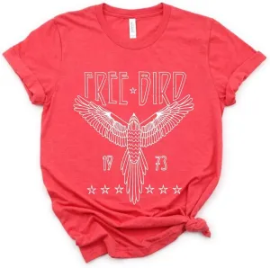 Vintage Rock Band T-Shirt Woman Retro Bird Shirt Eagle Graphic Tees Retro Music Shirt Casual Short Sleeve Tops