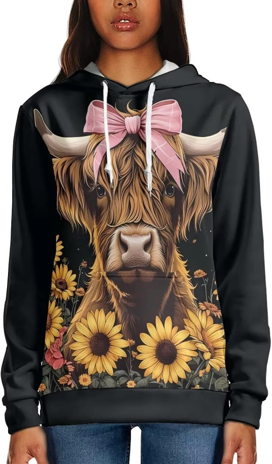 WELLFLYHOM Womens College Sweatshirts and Hoodies with Pocket Long Sleeve Pullover Jumper