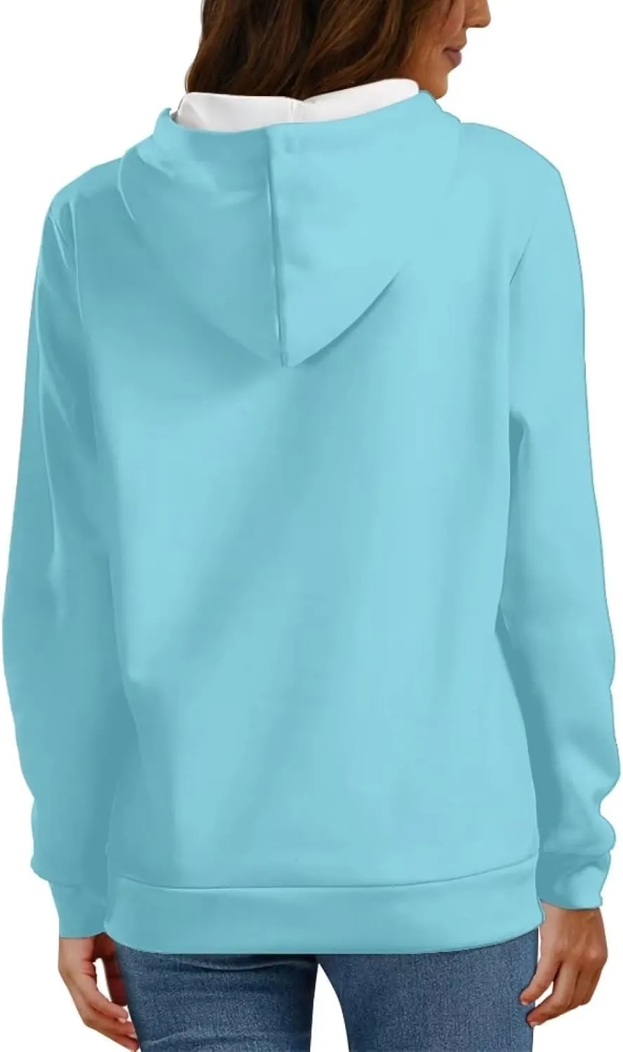 WELLFLYHOM Womens College Sweatshirts and Hoodies with Pocket Long Sleeve Pullover Jumper