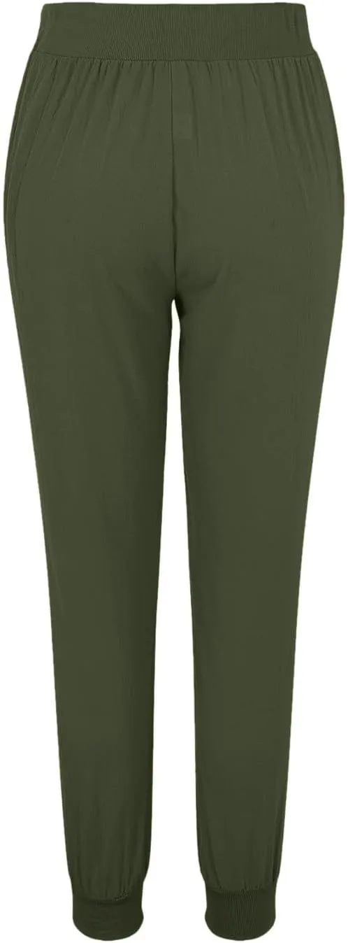 Wide Leg Summer Pants Women 2024 Petite High Waist Pants Pull On Cropped Tapered Linen Drawstring Trouser Pocketed