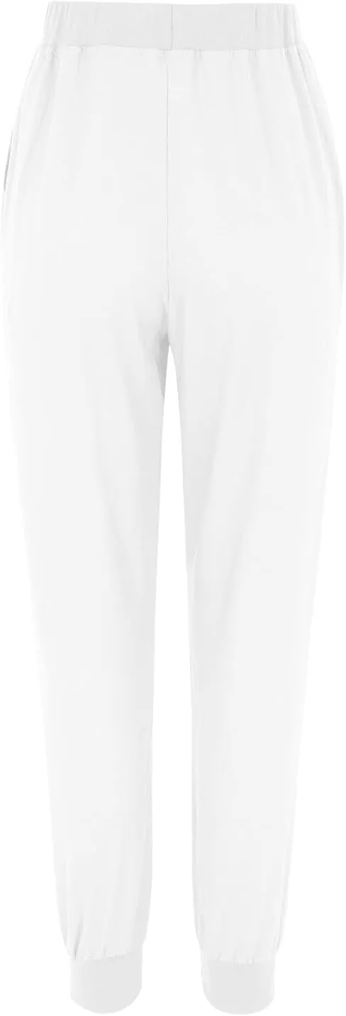 Wide Leg Summer Pants Women 2024 Petite High Waist Pants Pull On Cropped Tapered Linen Drawstring Trouser Pocketed