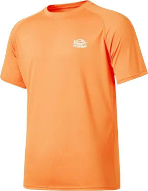Willit Men's Rashguard Swim Shirt Short Sleeve UPF 50  Sun Protection Shirt SPF Quick Dry Water Shirt