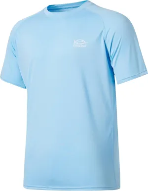 Willit Men's Rashguard Swim Shirt Short Sleeve UPF 50  Sun Protection Shirt SPF Quick Dry Water Shirt
