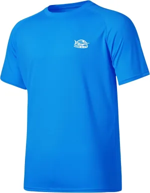 Willit Men's Rashguard Swim Shirt Short Sleeve UPF 50  Sun Protection Shirt SPF Quick Dry Water Shirt