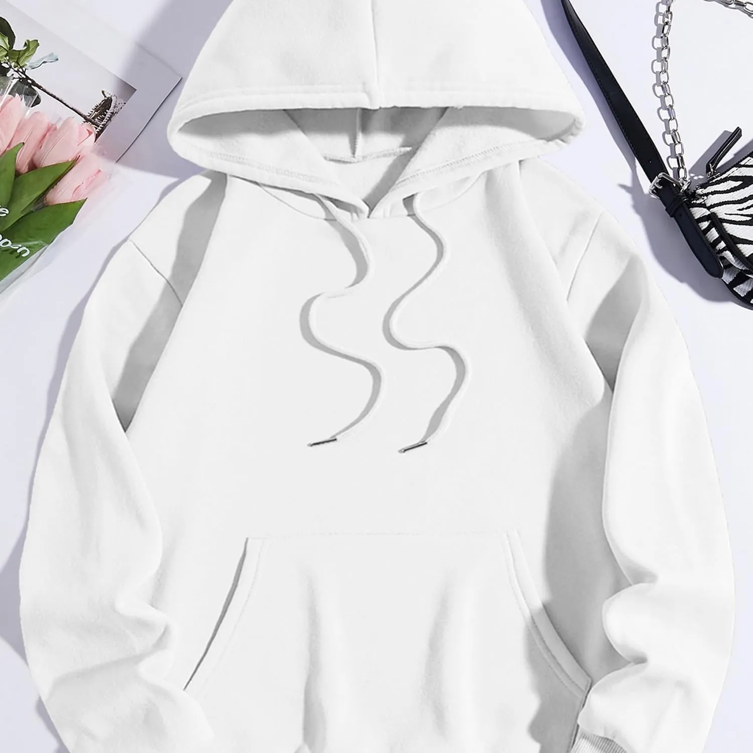 Women Long Sleeve Letter Graphic Print Oversized Hoodies Casual Drop Shoulder Thermal Hooded Sweatshirt Pullover