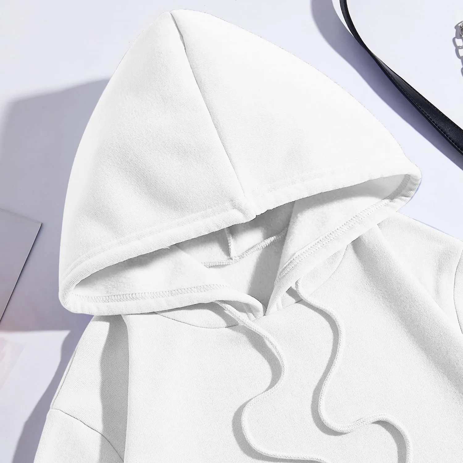 Women Long Sleeve Letter Graphic Print Oversized Hoodies Casual Drop Shoulder Thermal Hooded Sweatshirt Pullover