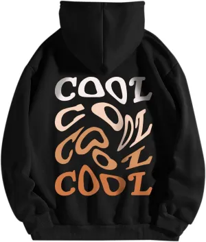 Women Oversize Fleece Hoodie Sweatshirt Long Sleeve Floral Slogan Letter Graphic Print Drop Shoulder Drawstring top