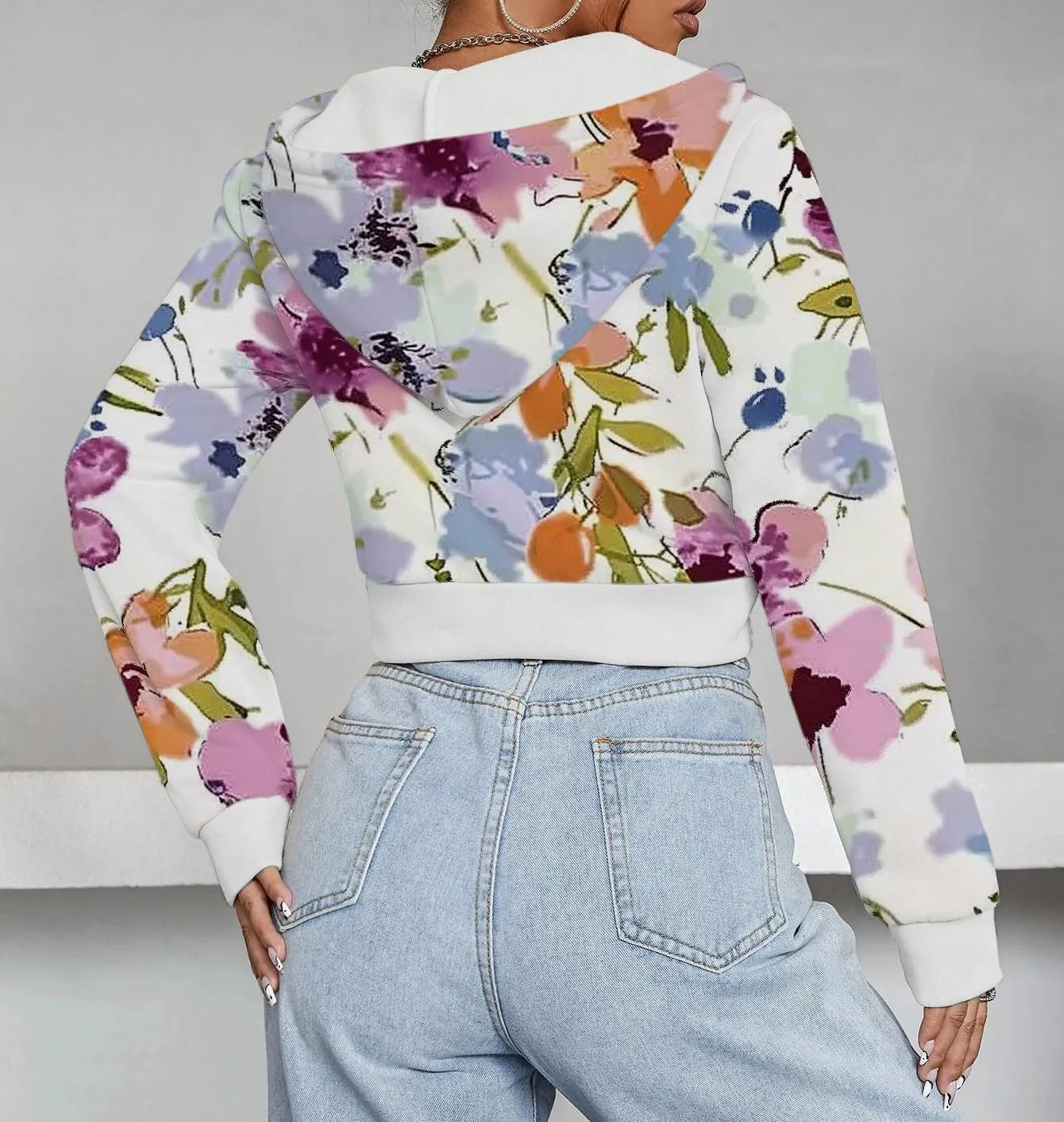 Women Y2k Maple Leaf Camo Zip Up Crop Hoodie Jacket Floral Print Fleece Hooded Sweatshirts Jumper Fall Workout