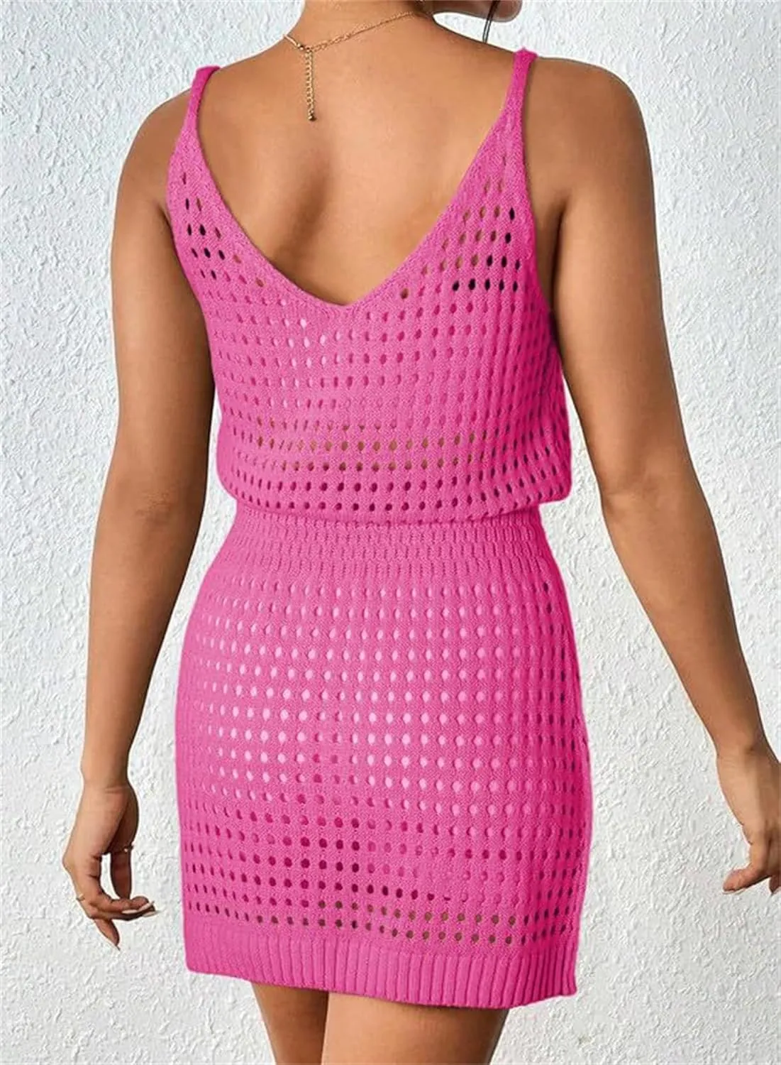 Womens Beach Dress Cover Up Cruise Bathing Suit Crochet Hollow Out Knitted Dress Summer Vacation Outfits Swimsuits