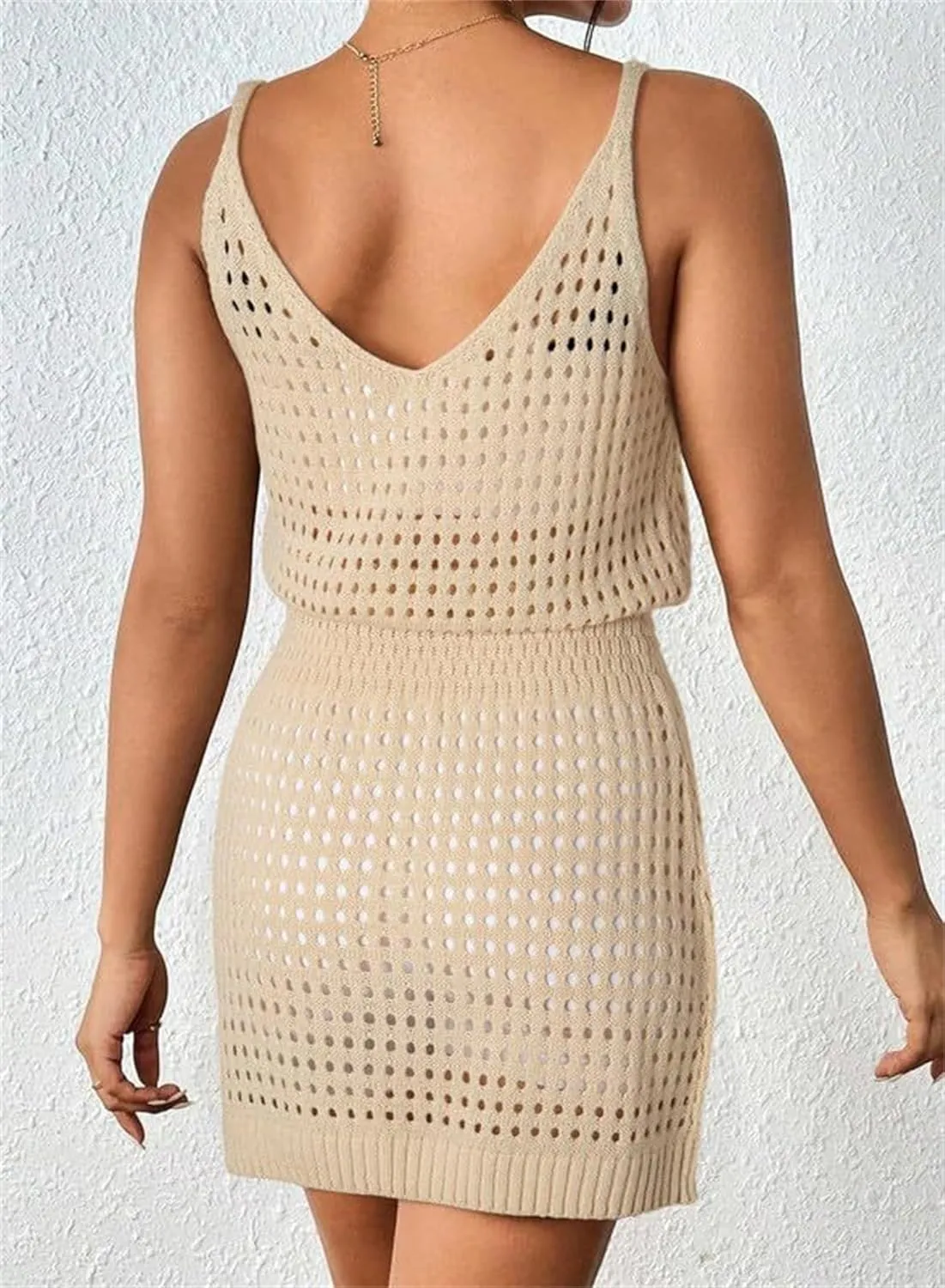 Womens Beach Dress Cover Up Cruise Bathing Suit Crochet Hollow Out Knitted Dress Summer Vacation Outfits Swimsuits