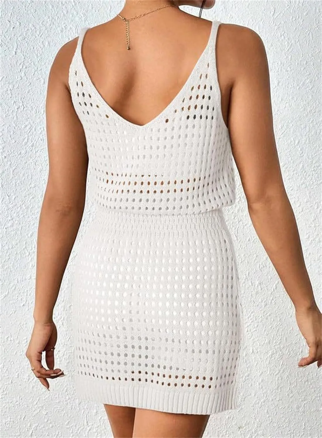 Womens Beach Dress Cover Up Cruise Bathing Suit Crochet Hollow Out Knitted Dress Summer Vacation Outfits Swimsuits