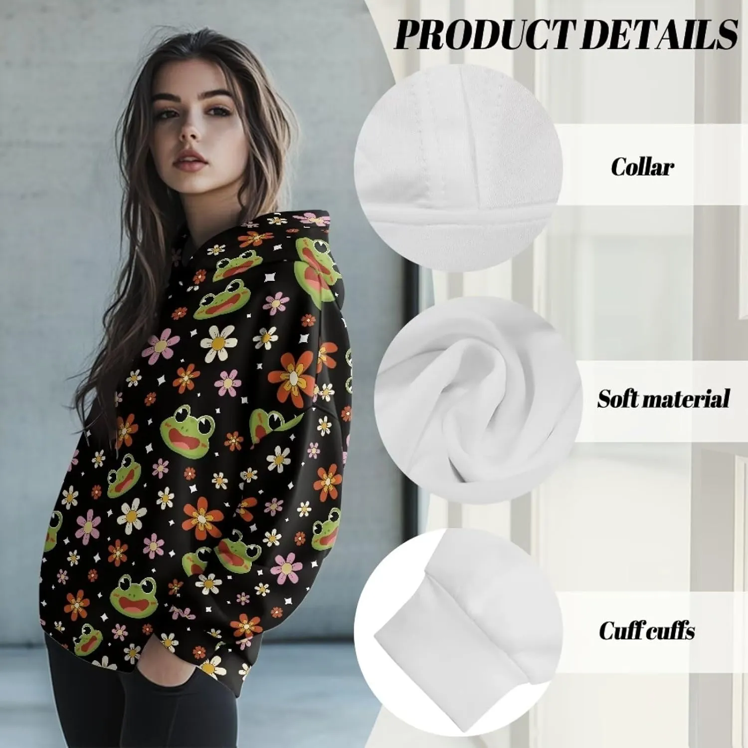 Womens Hoodie Oversized Sweatshirt Causal Long Sleeve Hoodie Fall Clothes Plus Size Sports Loose Pullover Sweaters