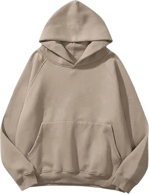 Womens Oversize Essentials Hoodie Sweatshirt Raglan Long Sleeve Hooded Pullover Trendy Fall Clothes 90s Teens