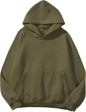 Womens Oversize Essentials Hoodie Sweatshirt Raglan Long Sleeve Hooded Pullover Trendy Fall Clothes 90s Teens