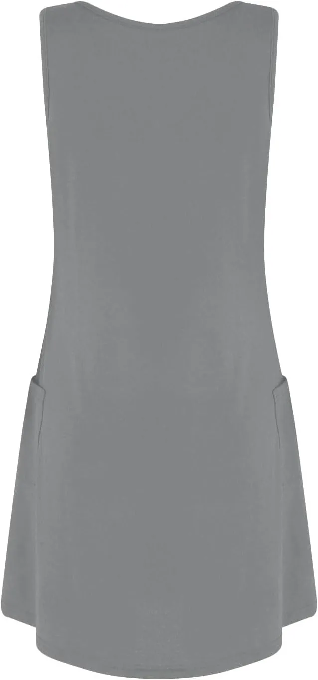 Womens Summer Dresses 2025 Loose V Neck Sleeveless Sundresses Swimsuit Coverup with Pockets