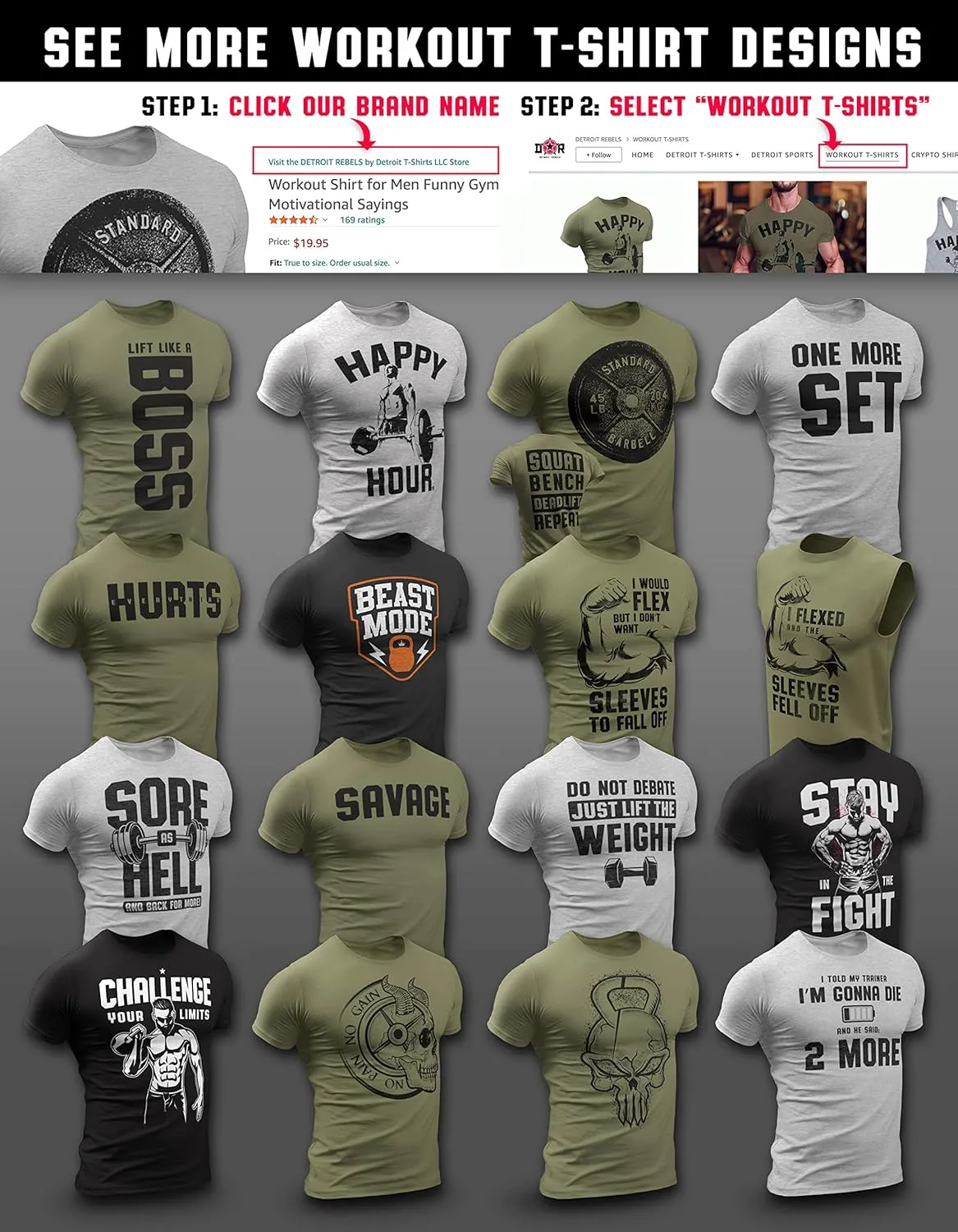 Workout Funny Mens Shirt, Deadlift Gym, Motivational Weight Lifting Gift T-Shirt