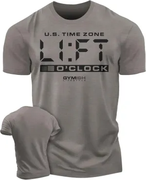 Workout Funny Mens Shirt, Lift-O'Clock, Lifting Gift T-Shirt