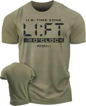 Workout Funny Mens Shirt, Lift-O'Clock, Lifting Gift T-Shirt