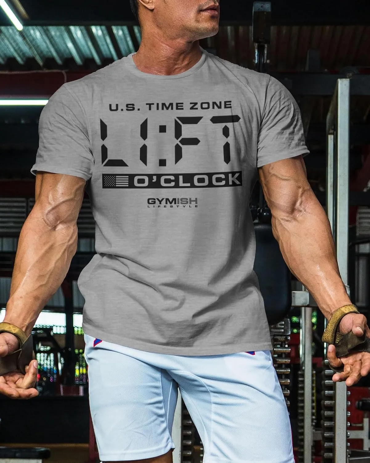 Workout Funny Mens Shirt, Lift-O'Clock, Lifting Gift T-Shirt