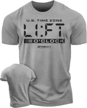Workout Funny Mens Shirt, Lift-O'Clock, Lifting Gift T-Shirt