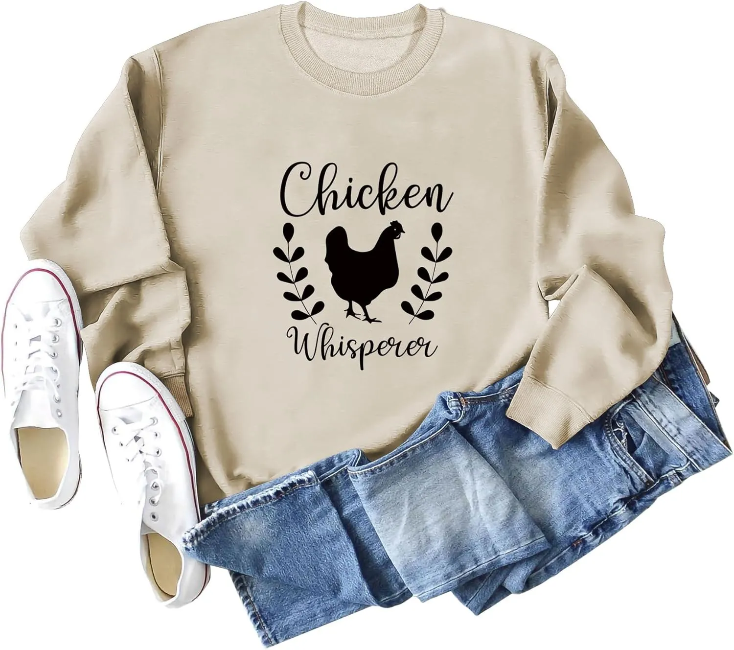 YourTops Chicken Whisperer Sweatshirt Funny Chicken Shirt Women Farm Shirt