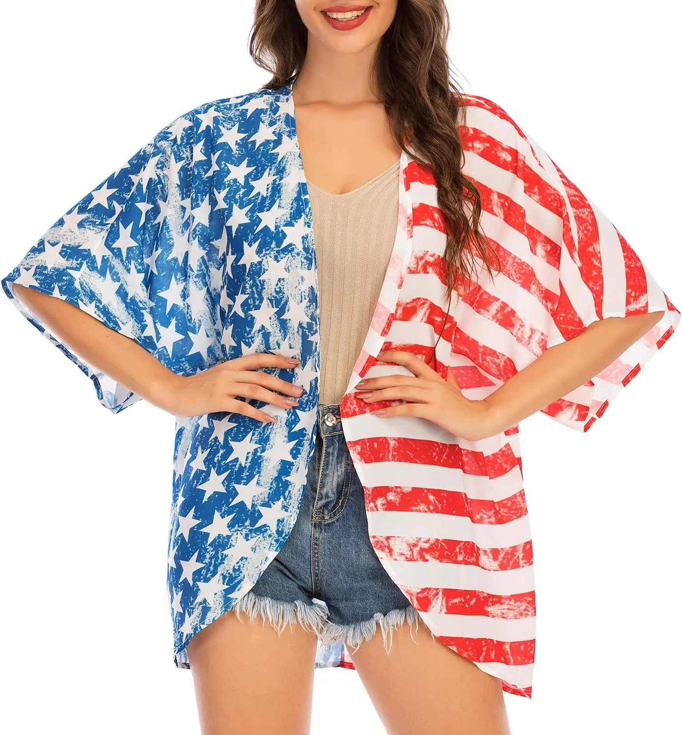 Zando Womens Floral Kimono Cover Ups Short Sleeve Kimono Cardigans Casual Shawl Cardigan Loose Open Front Kimono Tops