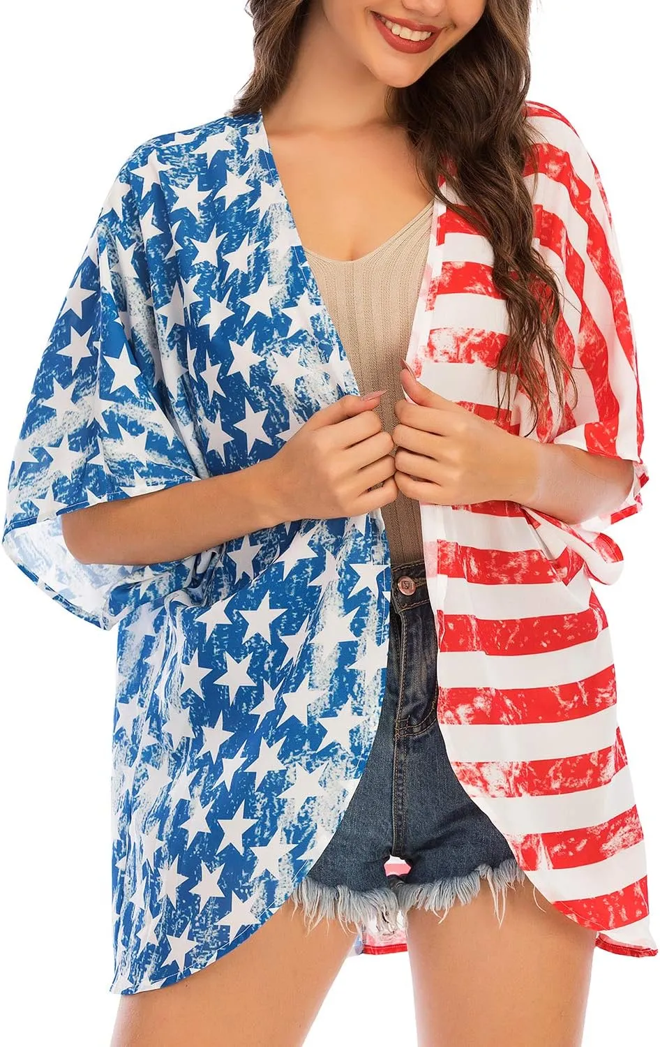 Zando Womens Floral Kimono Cover Ups Short Sleeve Kimono Cardigans Casual Shawl Cardigan Loose Open Front Kimono Tops