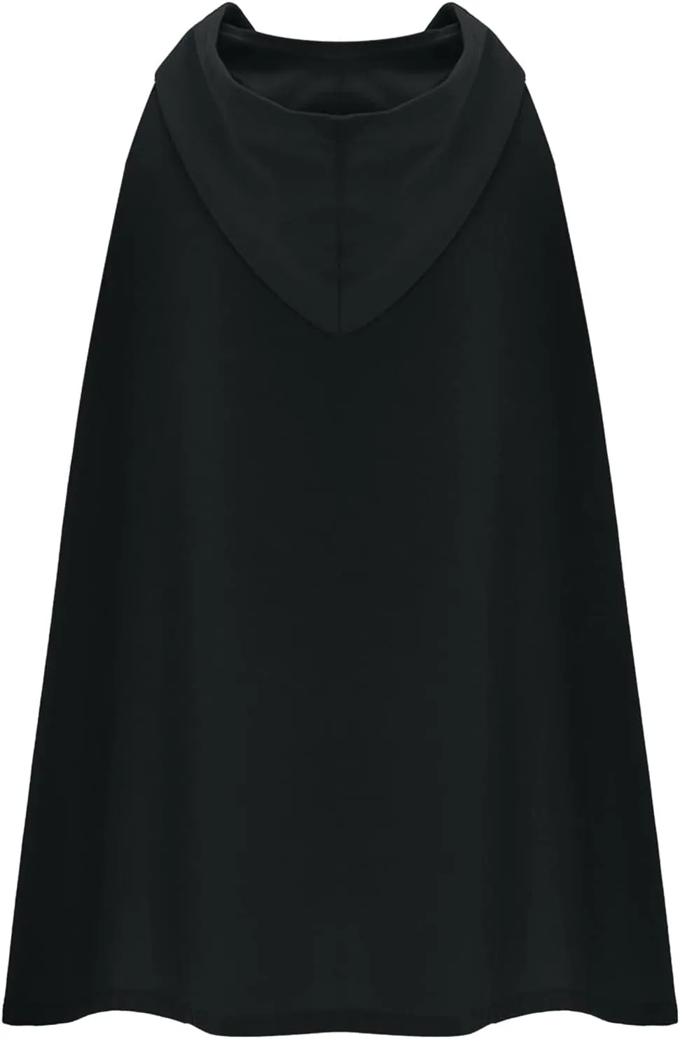 ZYXTIM Women's Wool Blend Hooded Poncho Cape Button Open Front Fall Winter Warm Pea Coat Cloak Elegant Classy Maxi Cape Coat